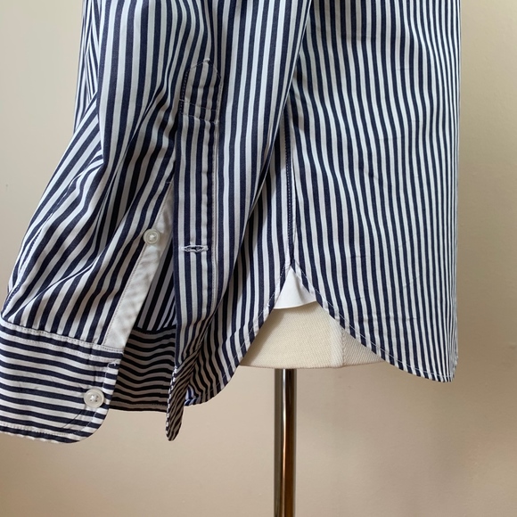 J. Crew Mens Silk Striped Slim Dress Shirt - Picture 7 of 7